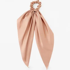 Small Tan Hair Scrunchie Scarf