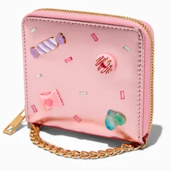 Snacks Holographic Pink Zip Around Wallet