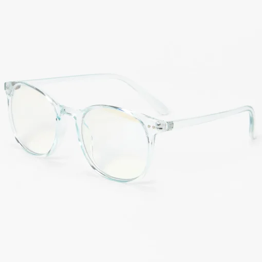 Solar Blue Light Reducing Blue Round Clear Lens Frames