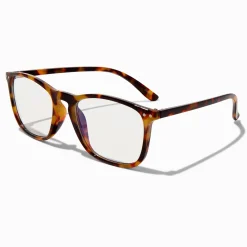 Solar Blue Light Reducing Tortoiseshell Clear Lens Retro Frames