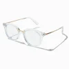 Solar Blue Light Reducing Clear Metal Oval Clear Lens Frames