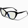 Solar Blue Light Reducing Black Cat Eye Clear Lens Frames