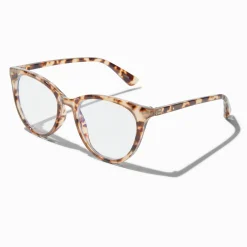 Solar Blue Light Reducing Brown Tortoiseshell Oval Clear Lens Frames