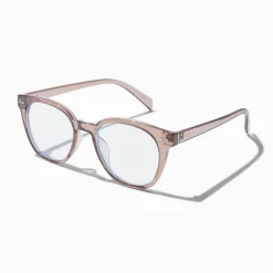Solar Blue Light Reducing Light Gray Oval Clear Lens Frames