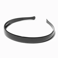 Solid Black Plastic Headband