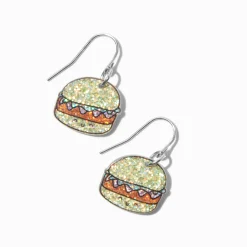 Sparkle Hamburger Drop Earrings