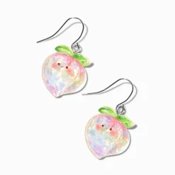 Sparkle Peach Drop Earrings