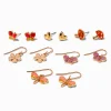 Spring Motifs Gold-tone Earring Set - 6 Pack
