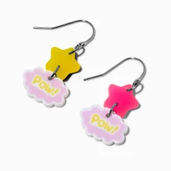 Star "Pow" Drop Earrings