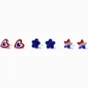 Stars & Stripes Acrylic Icons Stud Earrings - 3 Pack