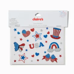 Stars & Stripes Assorted Gemstones Face Stickers