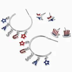 Stars & Stripes Earring Stackables Set - 3 Pack