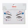Stars & Stripes Gemstones Face Stickers