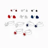 Stars & Stripes Patriotic Earring Set - 9 Pack