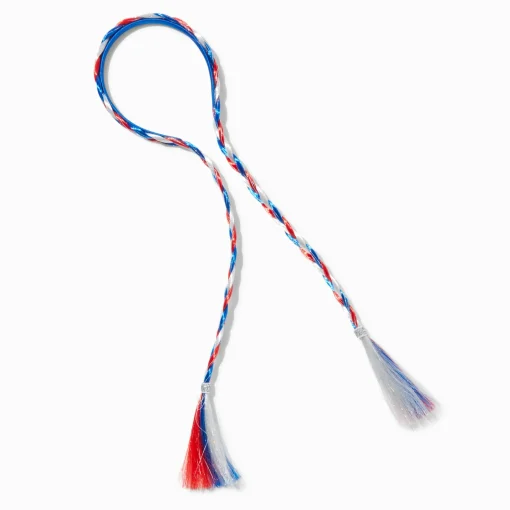 Stars & Stripes Red, White & Blue Braid Faux Hair Headband