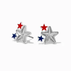 Stars & Stripes Starburst Stud Earrings