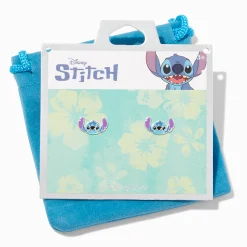 Sterling Silver Disney Stitch Enamel Stud Earrings