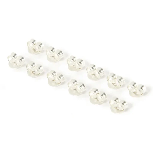 Sterling Silver Earring Back Replacements - 12 Pack
