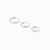Sterling Silver 22G Helix Endless Hoop Earrings - 3 Pack