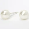 Sterling Silver 6MM Pearl Stud Earrings