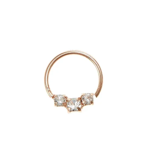 Sterling Silver Rose Gold Cartilage Hoop Ring