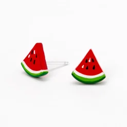 Sterling Silver Watermelon Stud Earrings