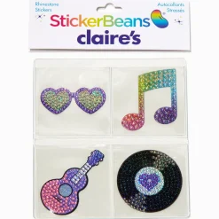 StickerBeans® Claire's Exclusive Music Rhinestone Sticker Set - 4 Pack