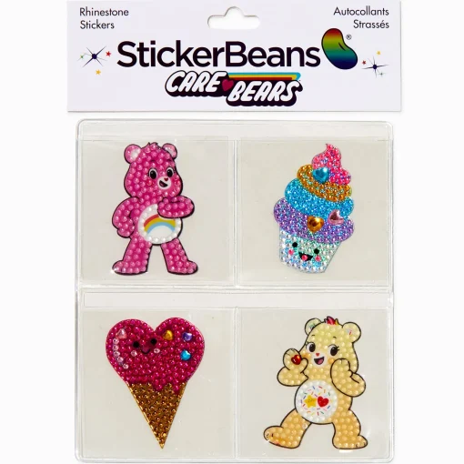 StickerBeans® x Care Bears™ Dessert Rhinestone Sticker Set - 4 Pack