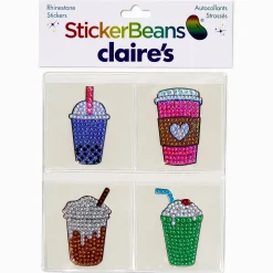 StickerBeans® x Claire's Drinks Rhinestone Sticker Set - 4 Pack