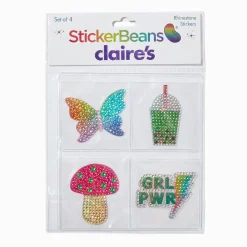 StickerBeans® x Claire's Girl Power Rhinestone Sticker Set - 4 Pack