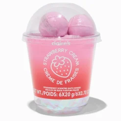 Strawberry Cream Scented Bath Bomb Set - 6 Pack