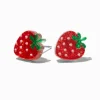 Strawberry Glitter Stud Earrings