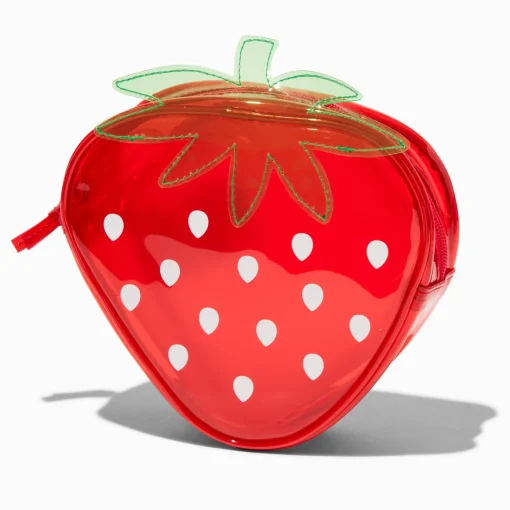 Strawberry Transparent Makeup Bag