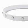 Studded White Faux Leather Headband