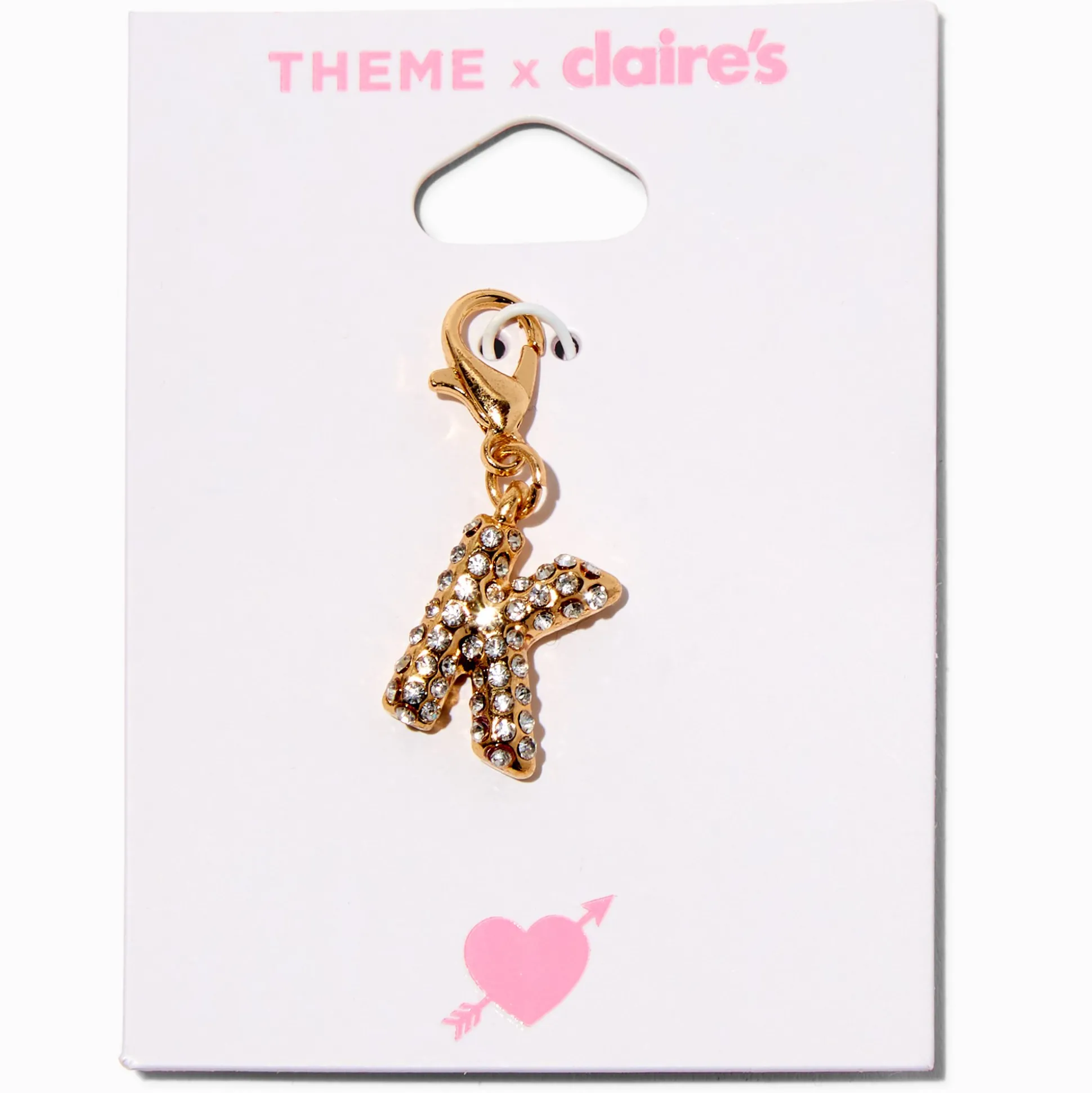 T H E M E x Claire's Gold-tone K Initial Charm