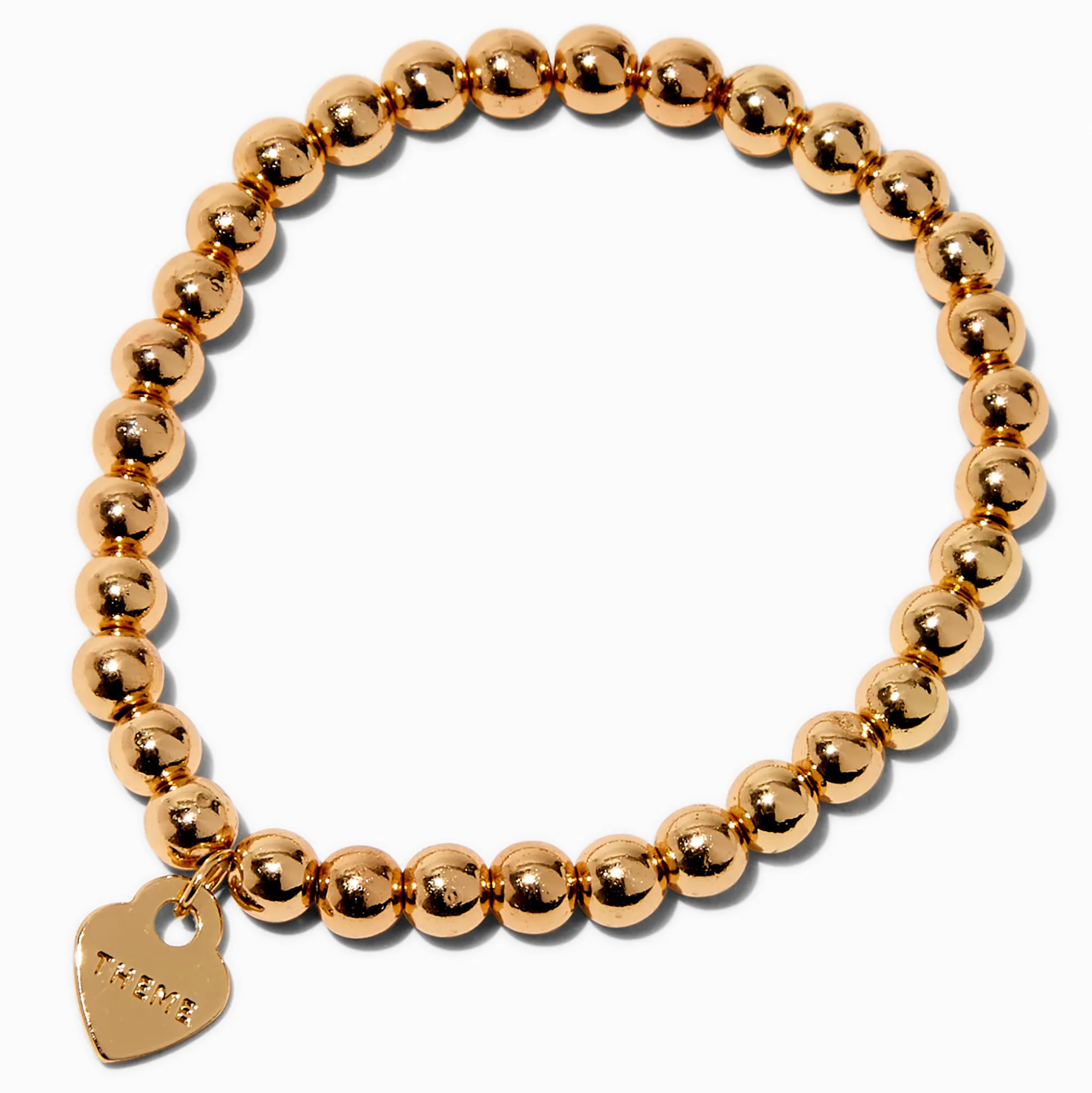 T H E M E x Claire's Gold-tone Shot Bead Stretch Bracelet