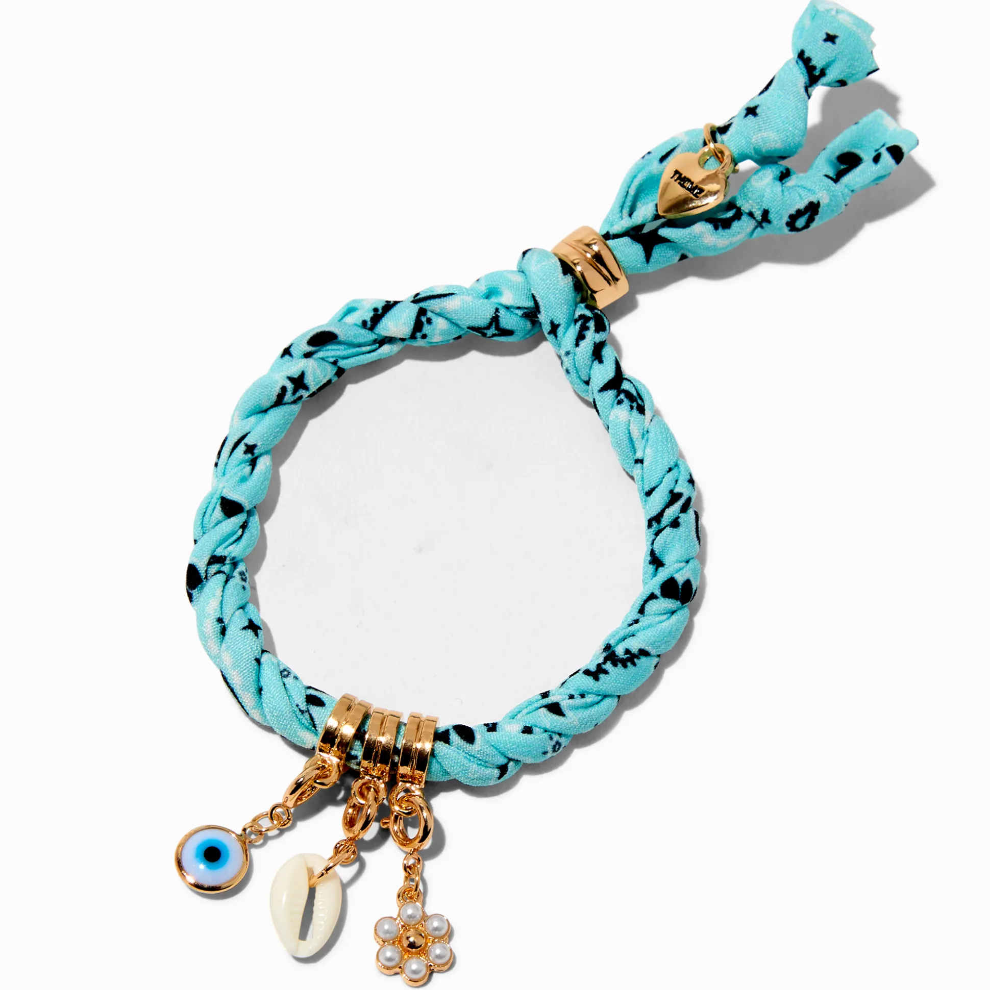 T H E M E x Claire's Light Blue Bandana Rope Charm Bracelet