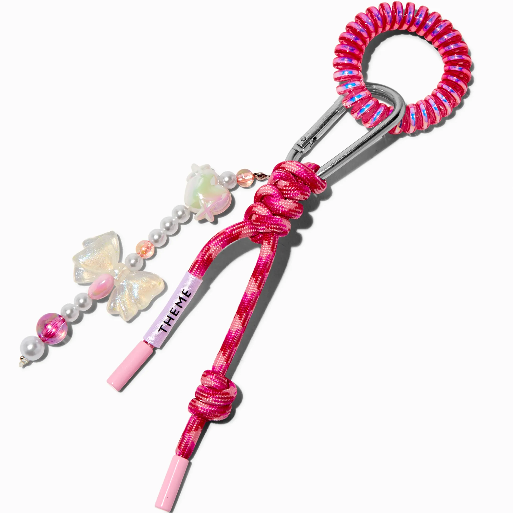 T H E M E x Claire's Pink Bow Cluster Keychain