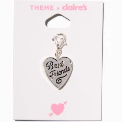 T H E M E x Claire's Silver-tone Best Friends Heart Charm