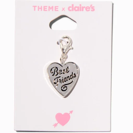 T H E M E x Claire's Silver-tone Best Friends Heart Charm