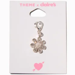 T H E M E x Claire's Silver-tone Pavé Daisy Charm