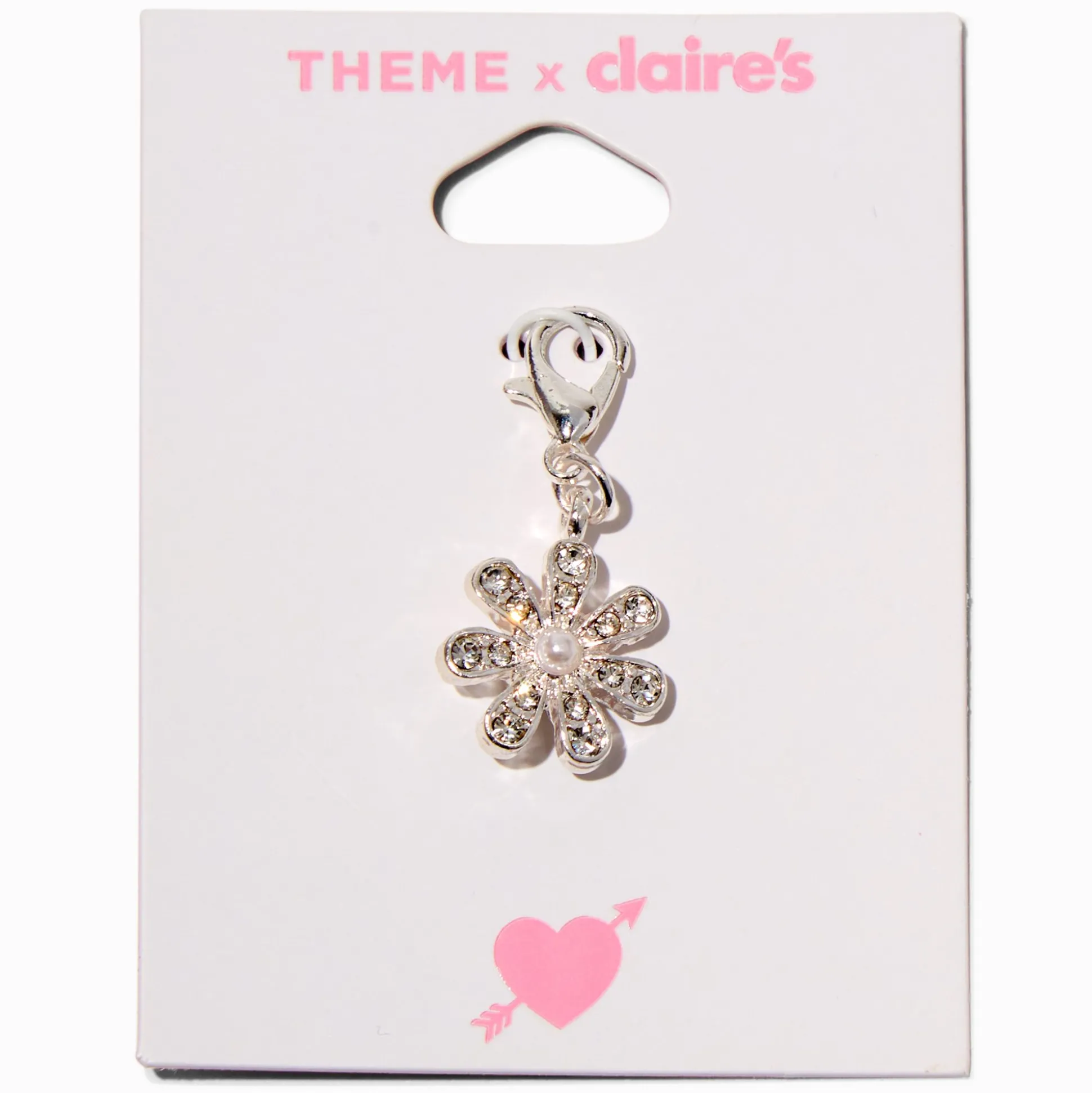 T H E M E x Claire's Silver-tone Pavé Daisy Charm