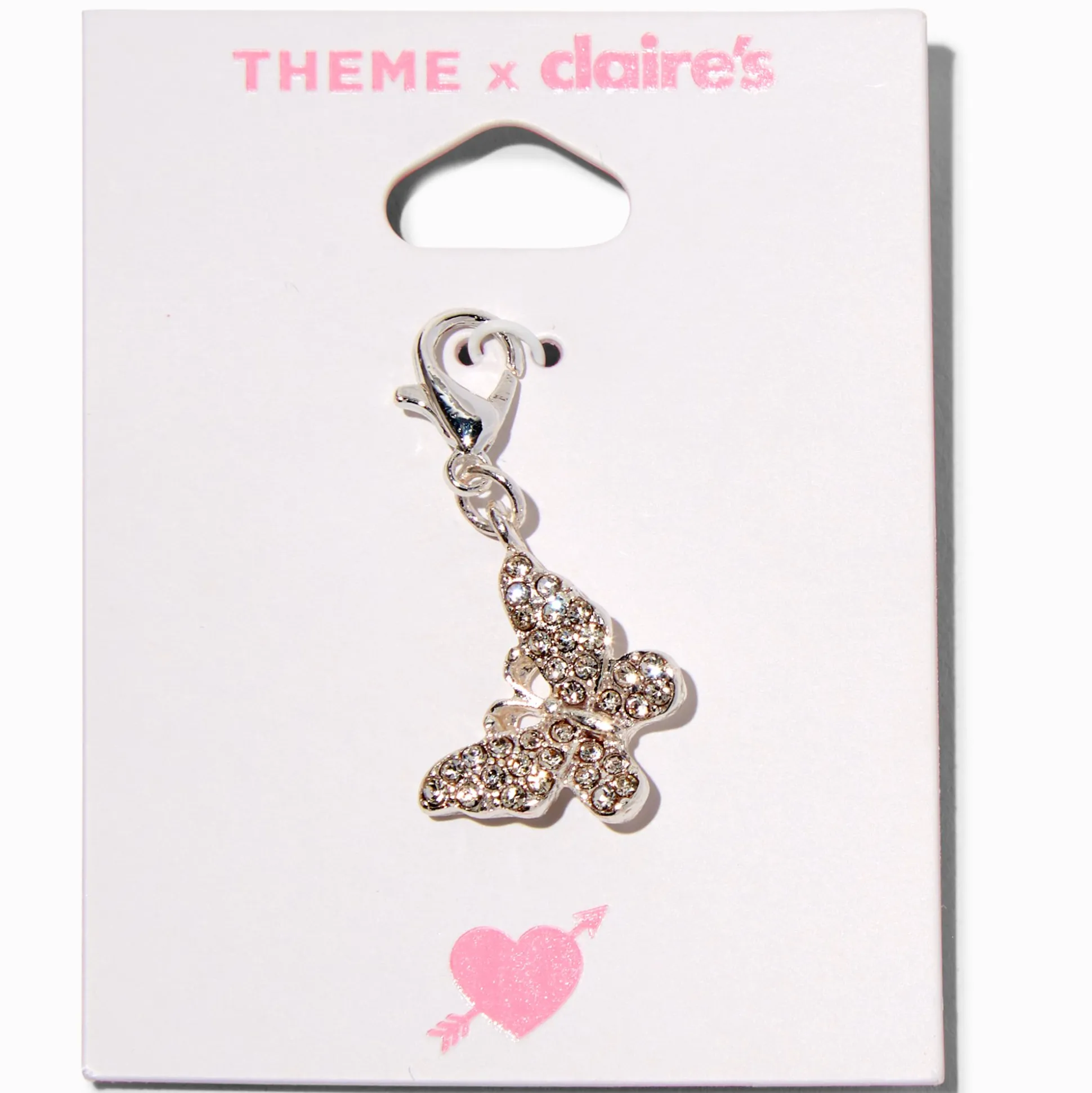 T H E M E x Claire's Silver-tone Pavé Butterfly Charm