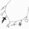 T H E M E x Claire's Silver-tone Paperclip Chain Bold Charm Necklace