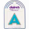 Teal A Initial Stick-On Patch