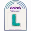 Teal L Initial Stick-On Patch