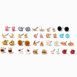 Tiny Food Stud Earrings - 20 Pack