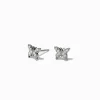 Titanium Crystal Butterfly Stud Earrings