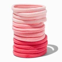 Tonal Pink Rolled Hair Ties - 12 Pack