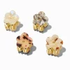 Tortoiseshell Flower Mini Hair Claws - 4 Pack